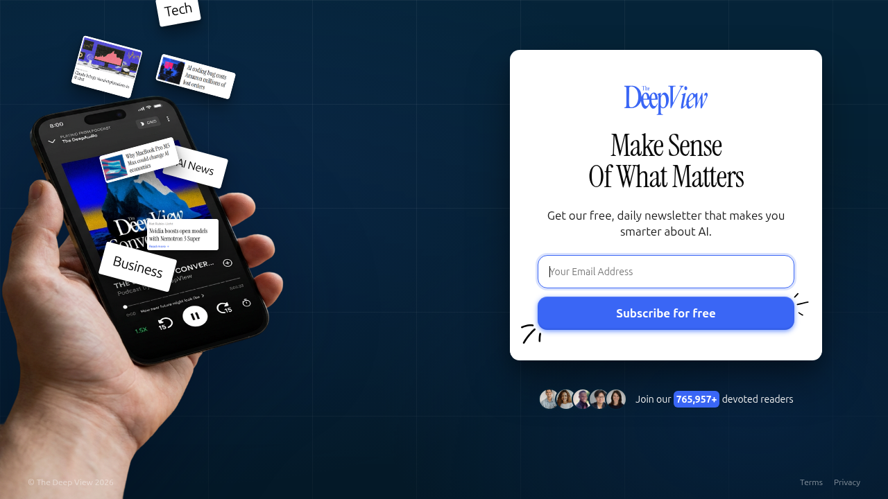 Subscribe to The Deep View for daily insights on AI breakthroughs.
