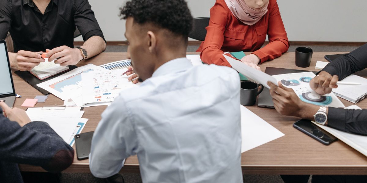 A diverse business team collaborating, representing varied applications and innovative solutions.
