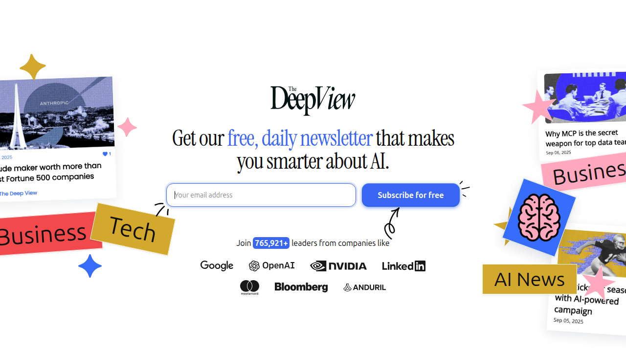 Stay informed with clear daily updates on AI advancements and trends from The Deep View Newsletter.