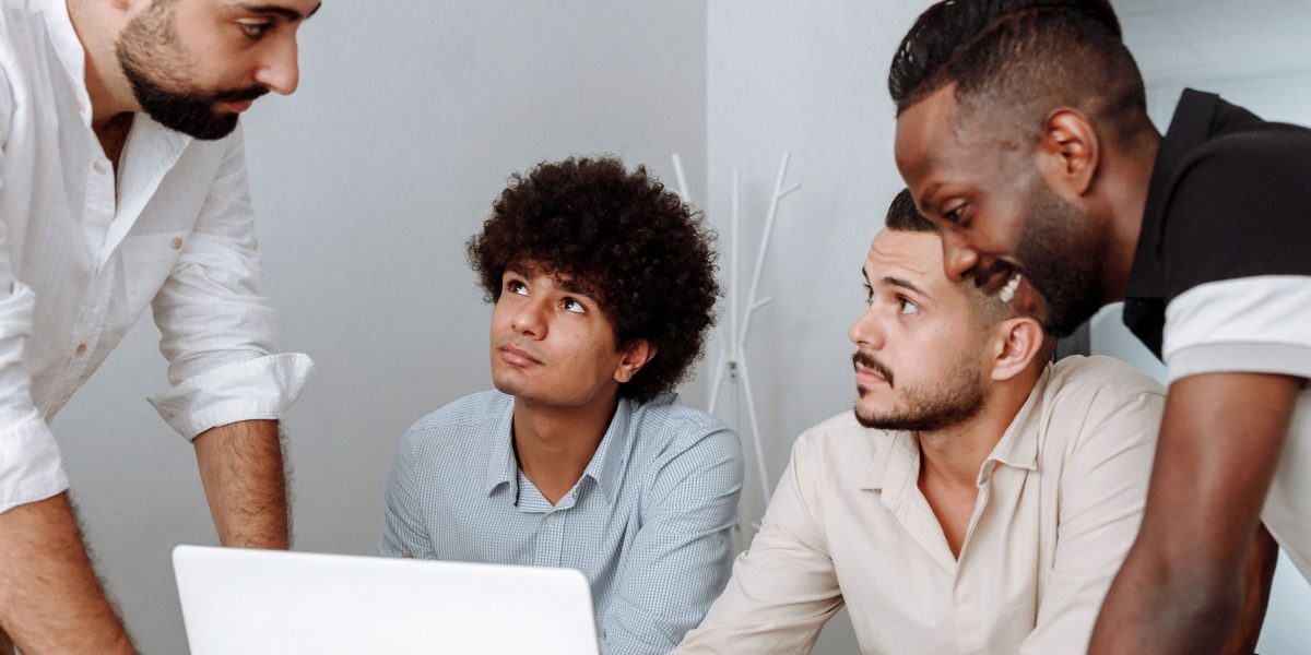 A team effortlessly collaborating, symbolizing the seamless automation of tasks and workflows enabled by AI.