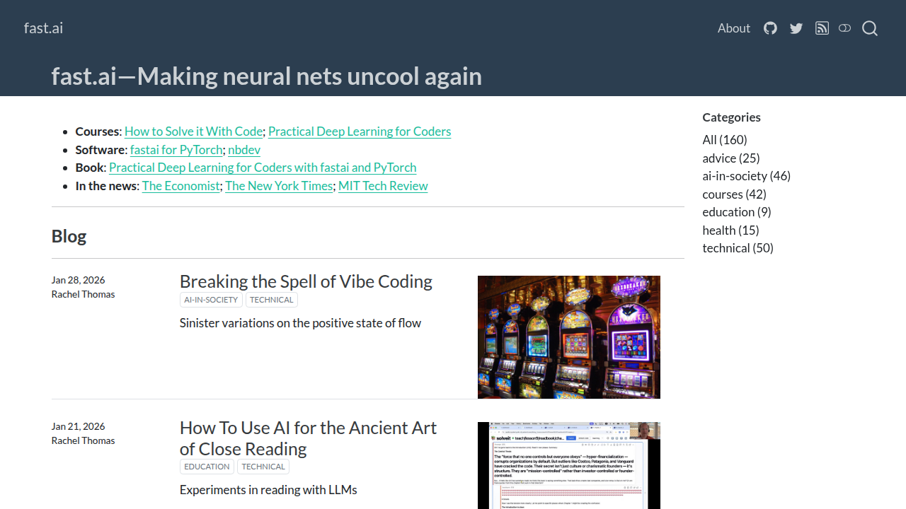 Discover practical deep learning courses and resources offered by fast.ai, emphasizing real-world project building.