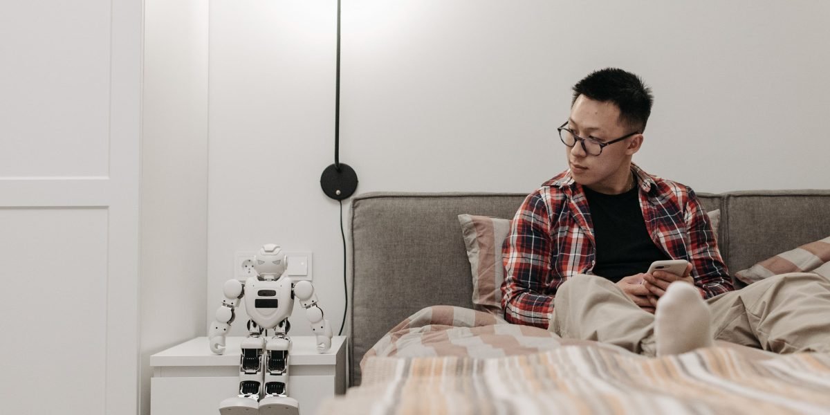 Experiencing the seamless integration of AI in a modern home environment.