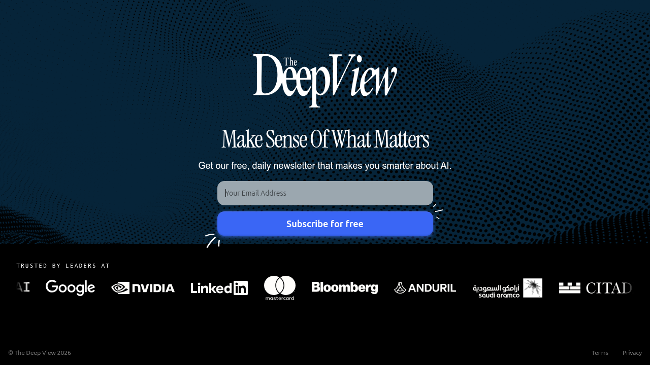 Subscribe to The Deep View Newsletter for daily AI updates and insights.