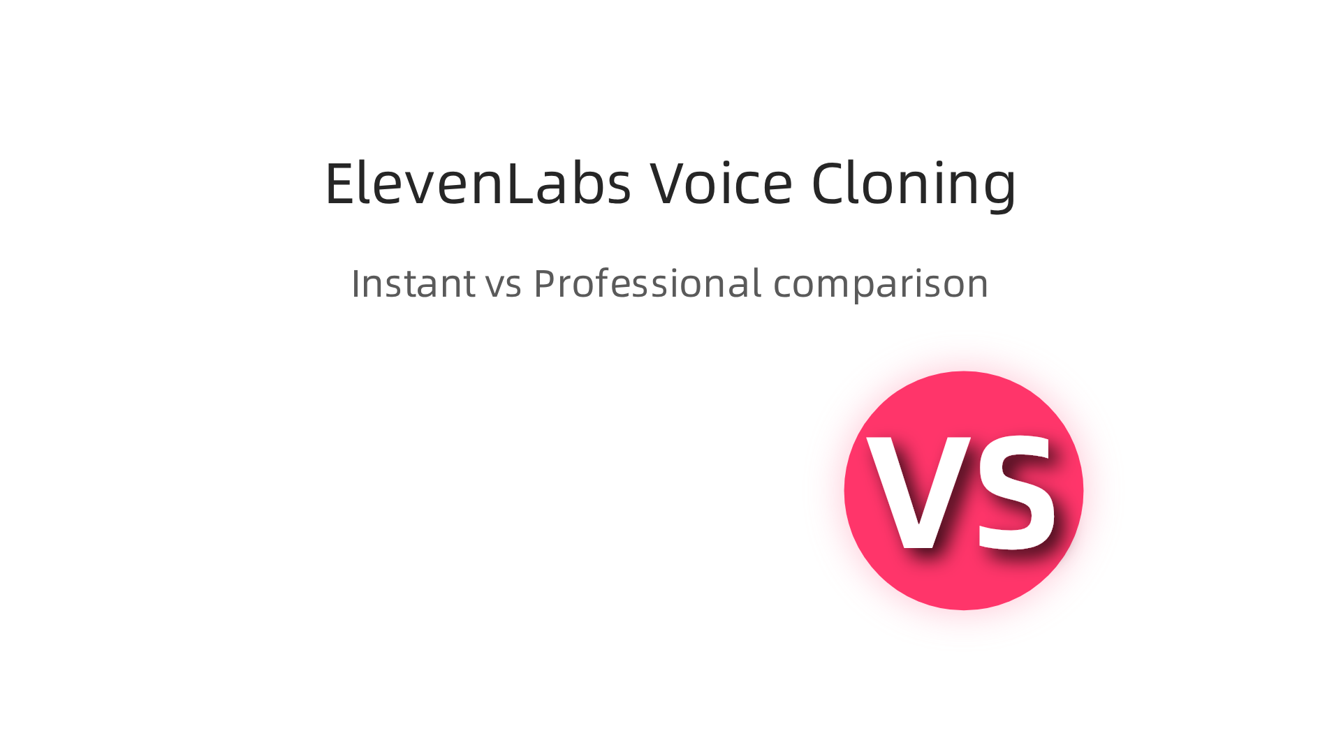 A comparison of ElevenLabs' Instant and Professional Voice Cloning methods, highlighting their requirements and resulting accuracy.