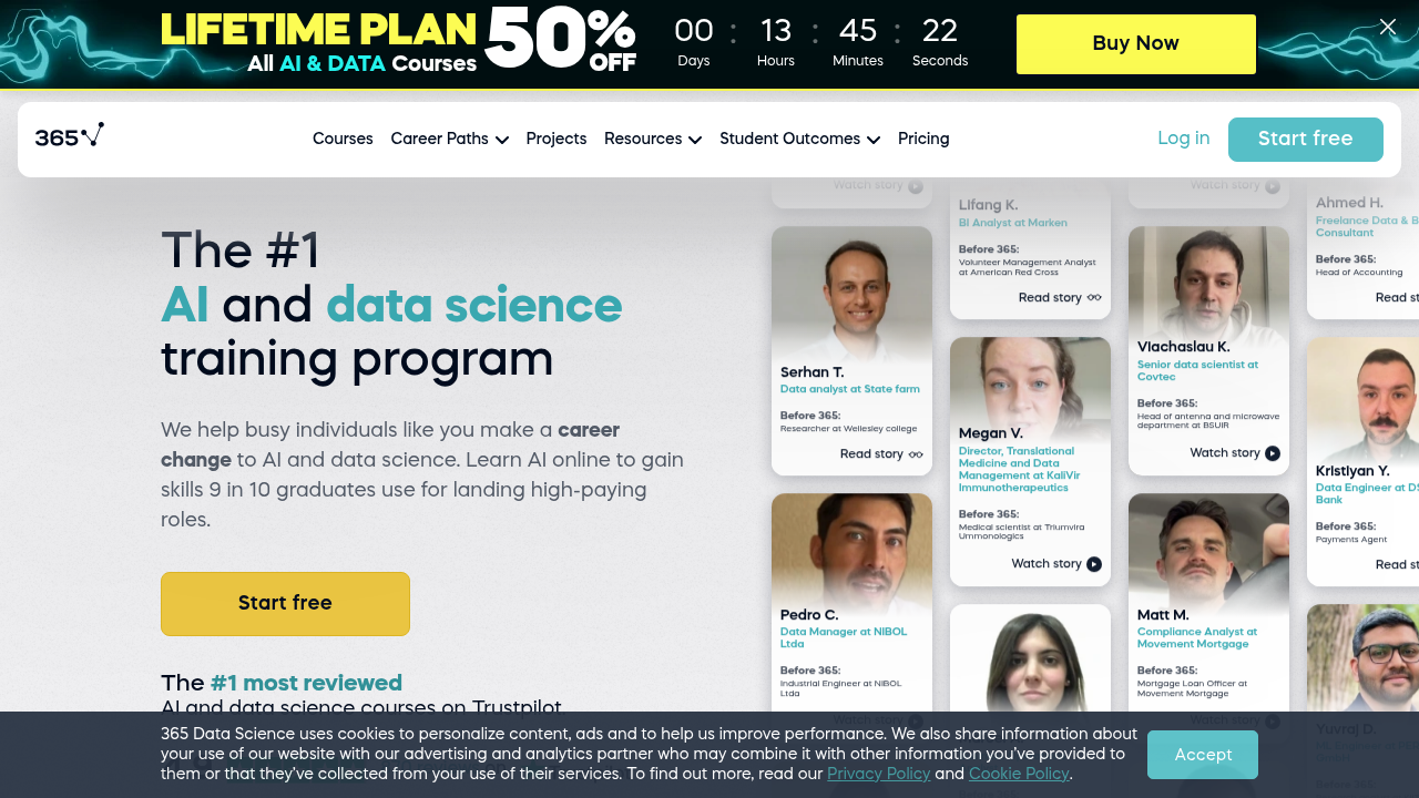 A look at 365 Data Science, a platform offering career advice and insights into the data scientist job market.
