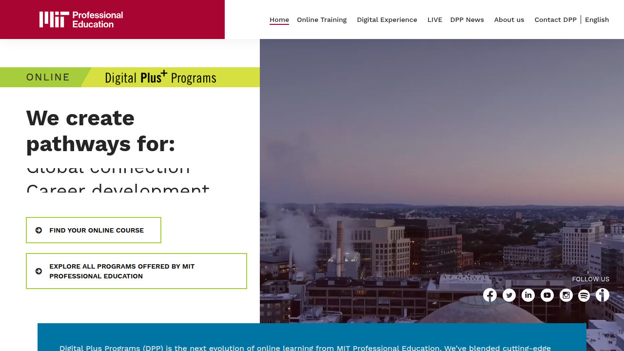 Overview of MIT's professional online programs, often featuring advanced courses in AI and technology.