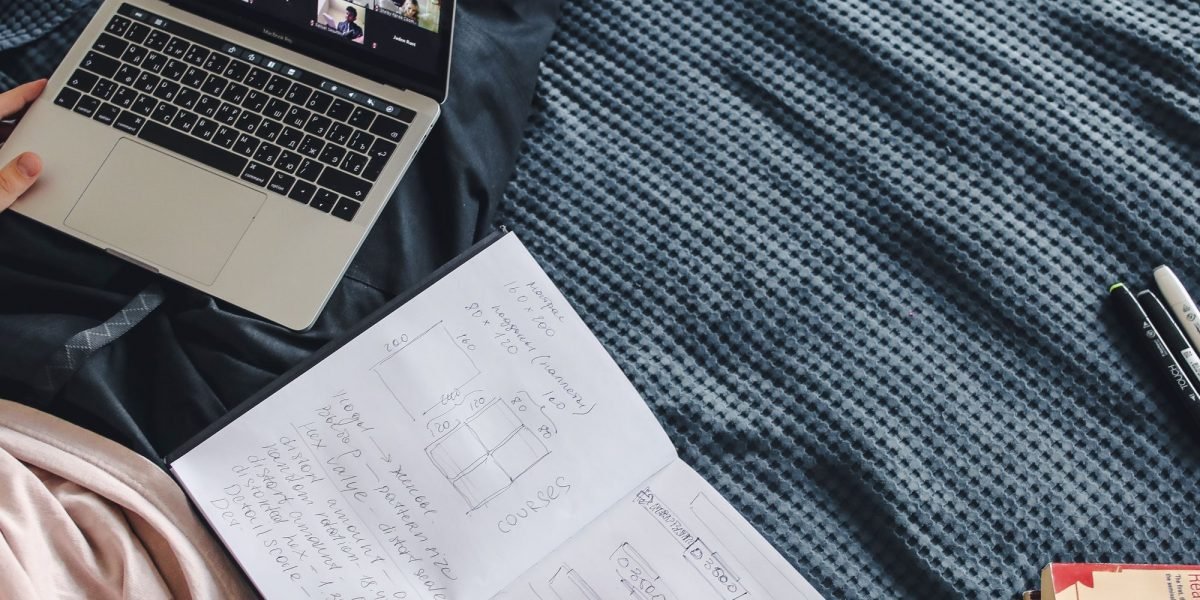 A person comfortably engaged in online learning from their home, reflecting the flexibility of remote study.